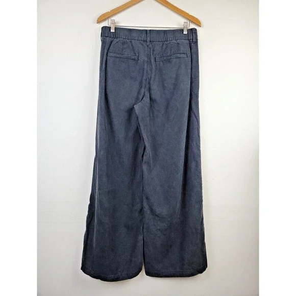 AE American Eagle Womens 8 Tall Pants High‎ Rise Trousers Pleated Wide-Leg - Picture 7 of 12